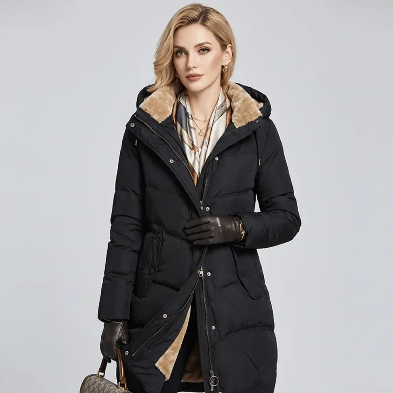 Faux Fur-Lined Hooded Parka Snowlisse