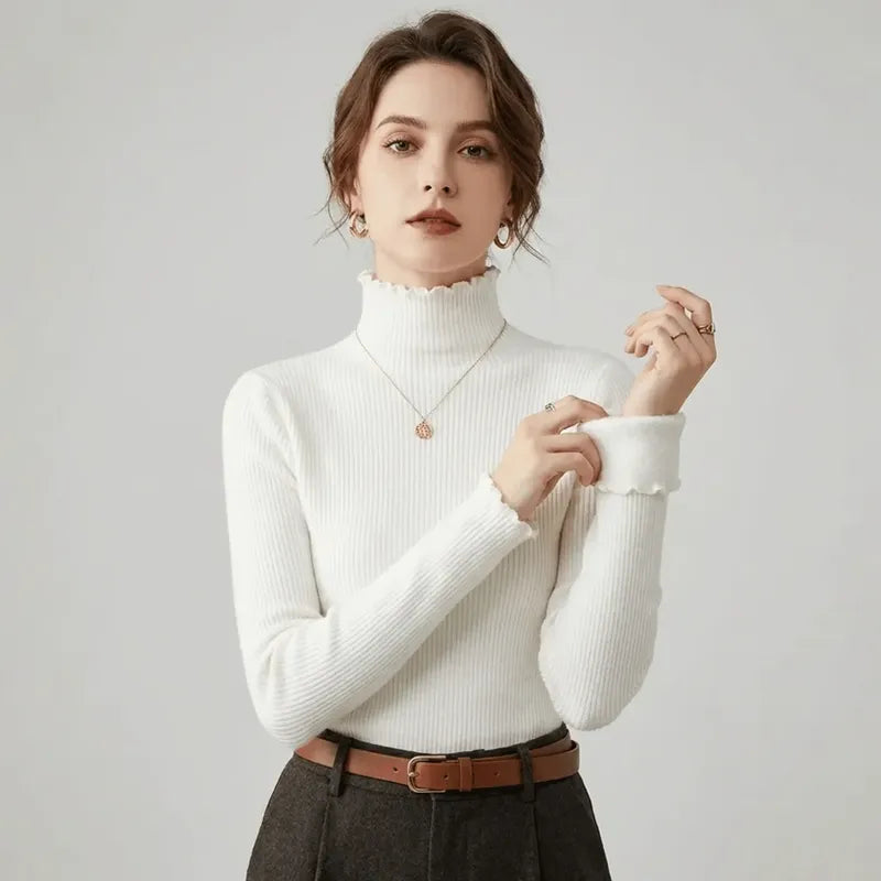 Emma Ribbed Turtleneck Sweater Snowlisse