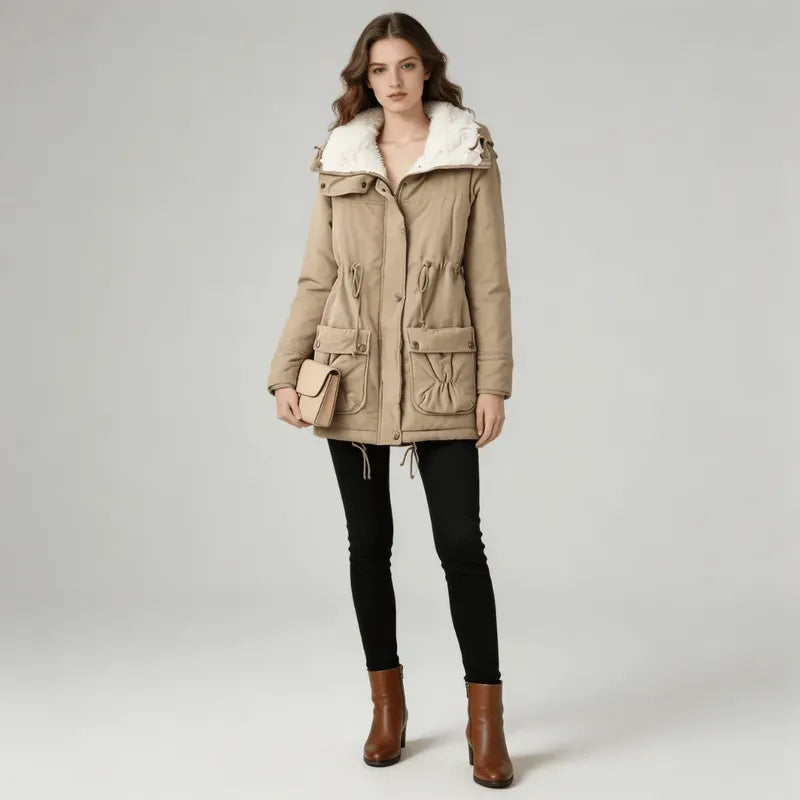 Faux Fur-Lined High-Collar Parka Snowlisse