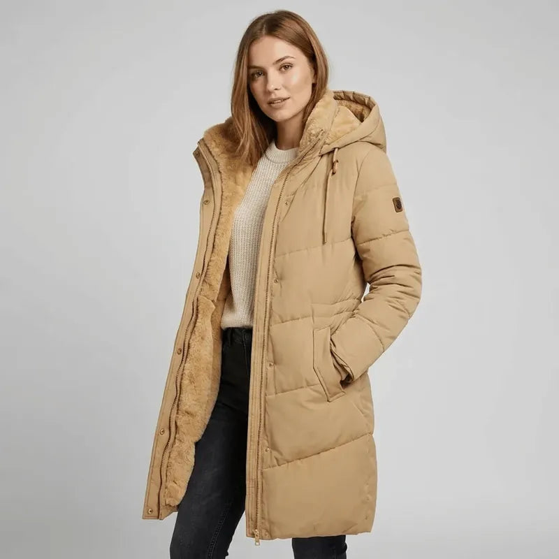 Faux Fur-Lined Hooded Parka Snowlisse