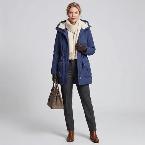 Faux Fur-Lined High-Collar Parka Snowlisse