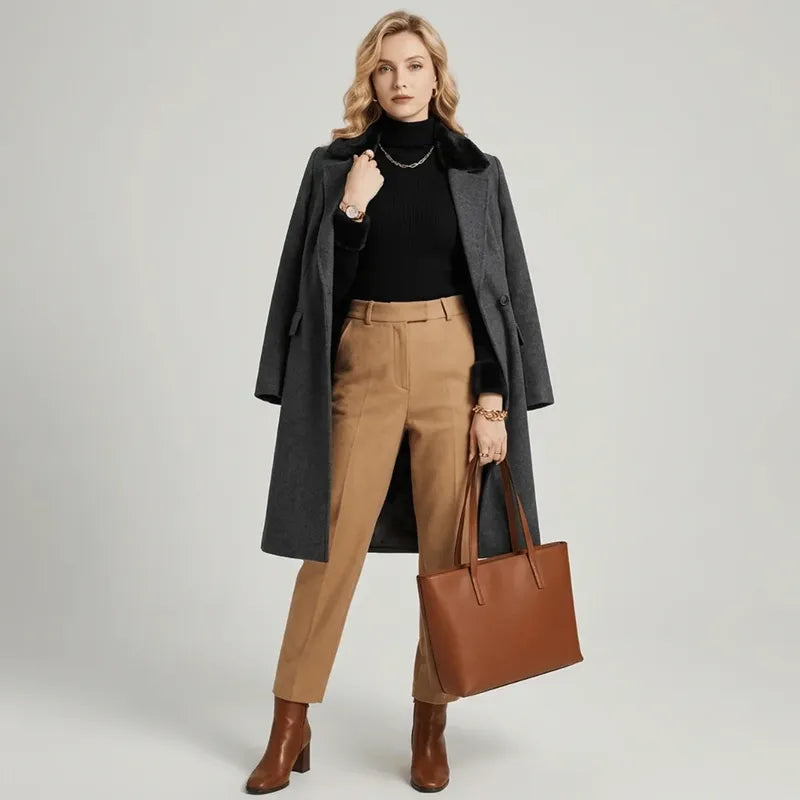 Emma Ribbed Turtleneck Sweater Snowlisse