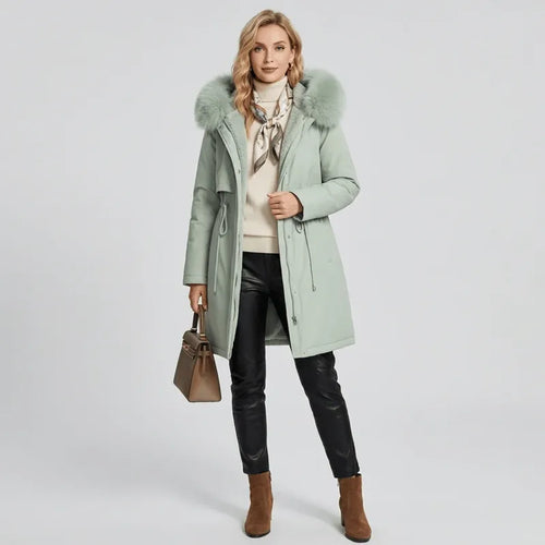 Faux Fur-Lined Hooded Parka Snowlisse
