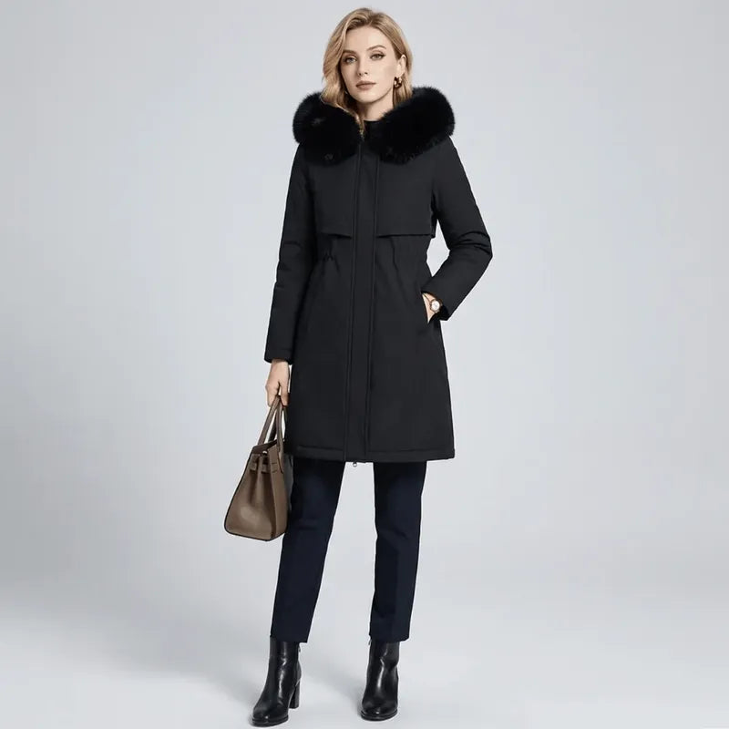 Faux Fur-Lined Hooded Parka Snowlisse